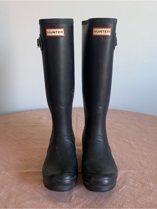 Hunter Shoes - Original Hunter Rain Boot Tall Matte Black Womens Size 8